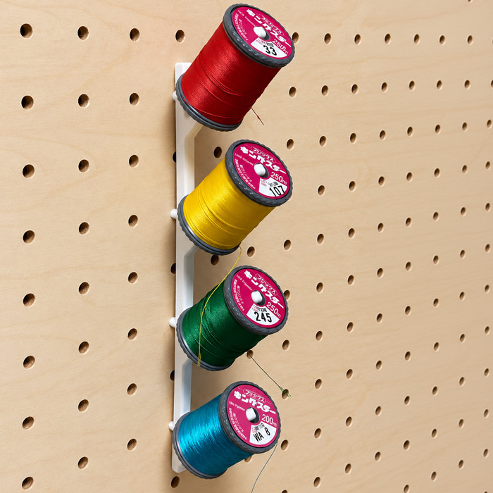 THREAD RACK|有孔ボード用 ミシン糸・糸巻きホルダー 4本掛け